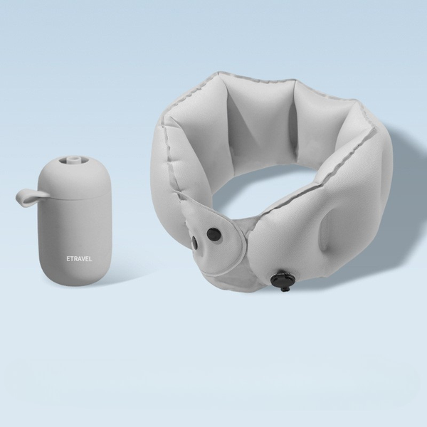 Inflatable U-Shaped Travel Pillow