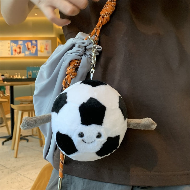 Cute Plush Sports Ball Bag Charms - Kawaii Amigurumi Style Stuffed Toy Bag Charms for Kids & Sports Fans