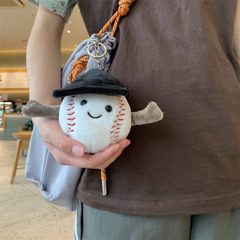 Cute Plush Sports Ball Bag Charms - Kawaii Amigurumi Style Stuffed Toy Bag Charms for Kids & Sports Fans