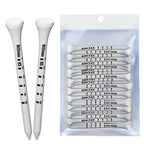 White Wooden Golf Tees – 2¾" & 3¼" – 100 Pack for Driving Range or Course