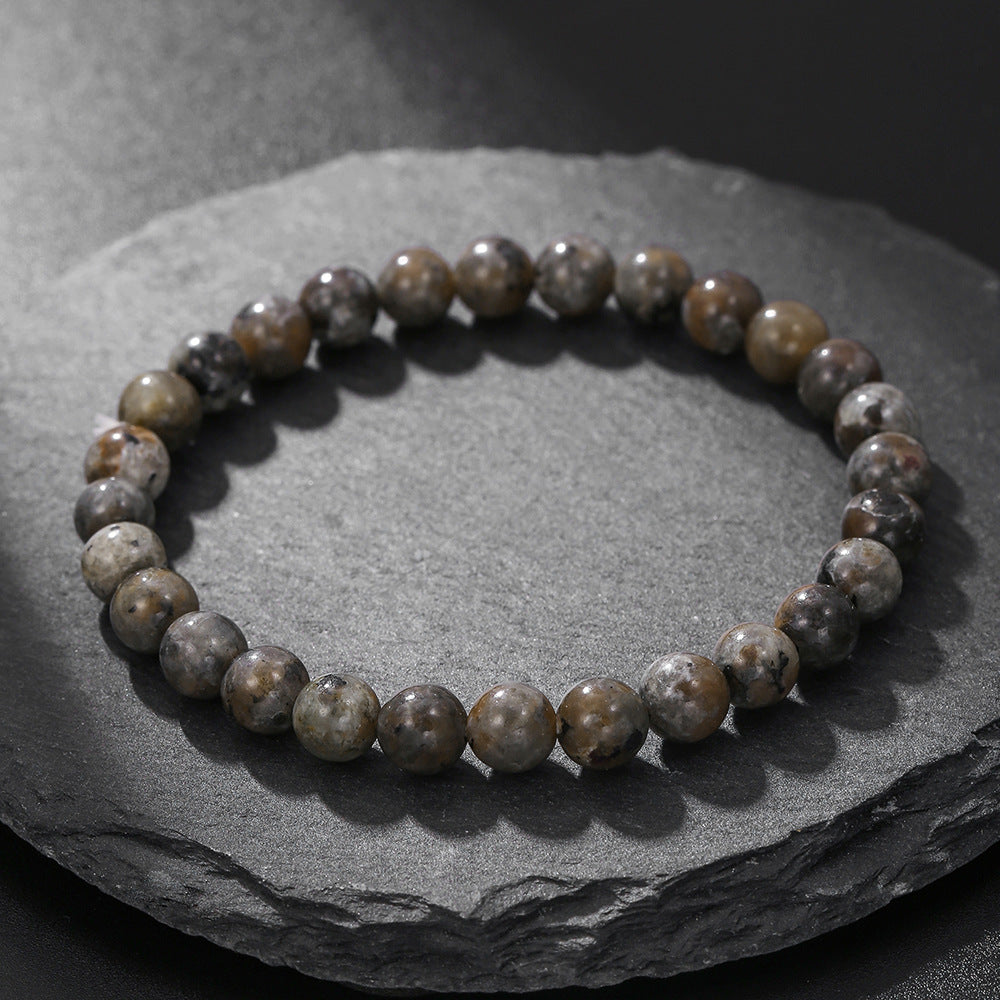 Natural Flame Stone Beads Bracelet
