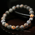 Natural Flame Stone Beads Bracelet