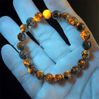 Natural Flame Stone Beads Bracelet