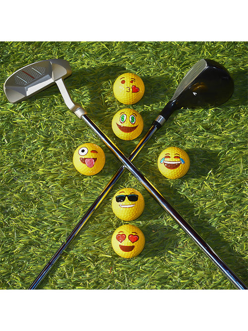 Emoji Double‑Layer Practice Golf Balls Gift Box – 12 Fun Cartoon Faces
