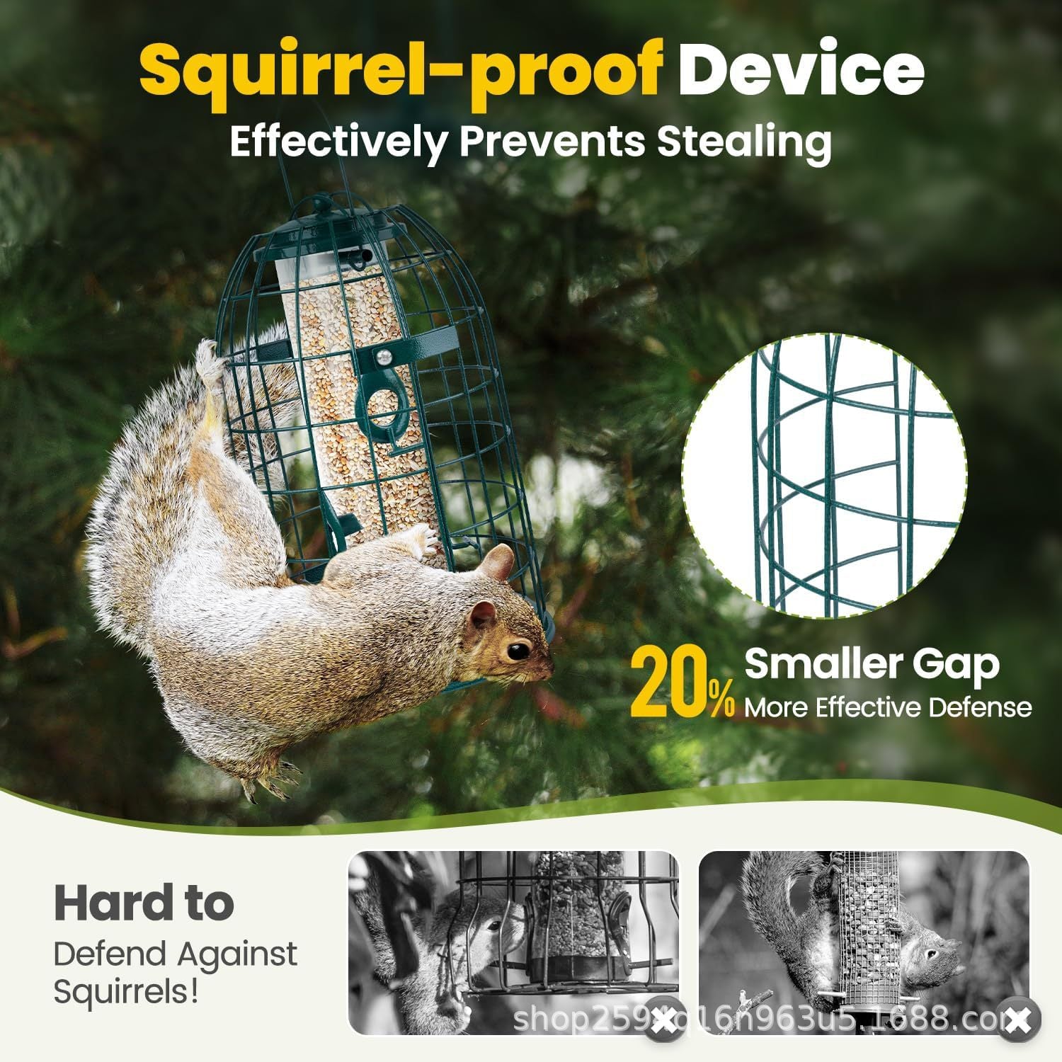 Detachable Metal Squirrel Proof Bird Feeder