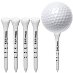 White Wooden Golf Tees – 2¾" & 3¼" – 100 Pack for Driving Range or Course