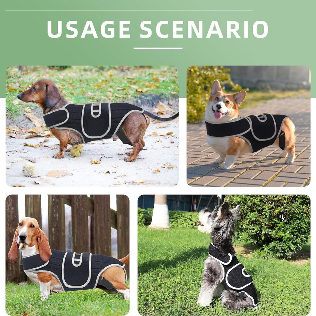 Comfort-Fit Dog Back Support Vest with Integrated Metal Stabilizers
