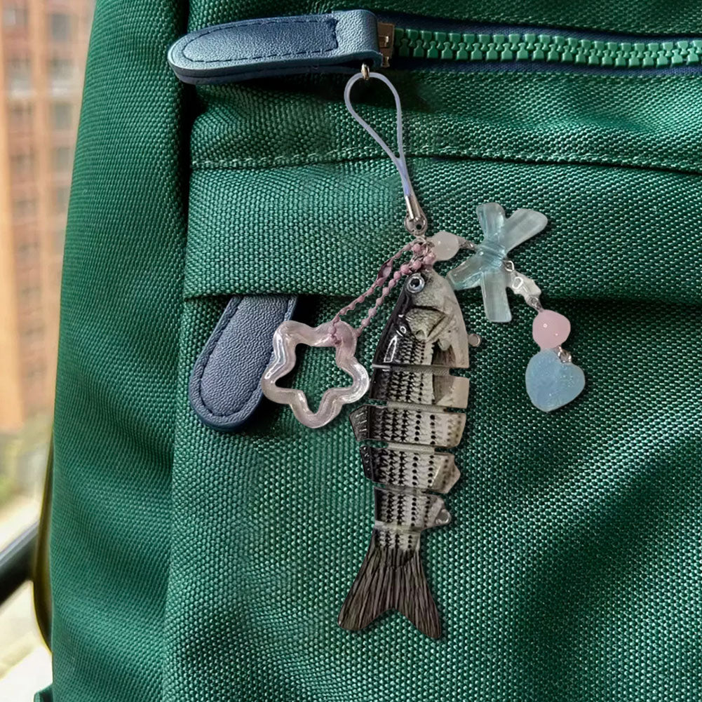 Handmade Acrylic Fish Purse Charm
