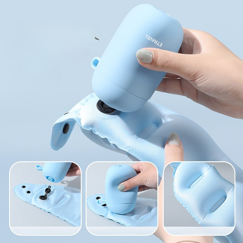 Inflatable U-Shaped Travel Pillow