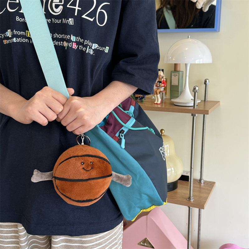 Cute Plush Sports Ball Bag Charms - Kawaii Amigurumi Style Stuffed Toy Bag Charms for Kids & Sports Fans
