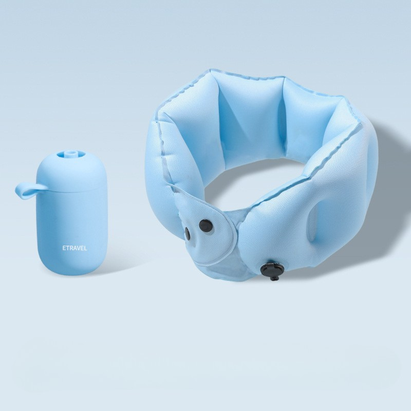 Inflatable U-Shaped Travel Pillow