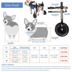 Lightweight Adjustable Dog Wheelchair for Rear Legs