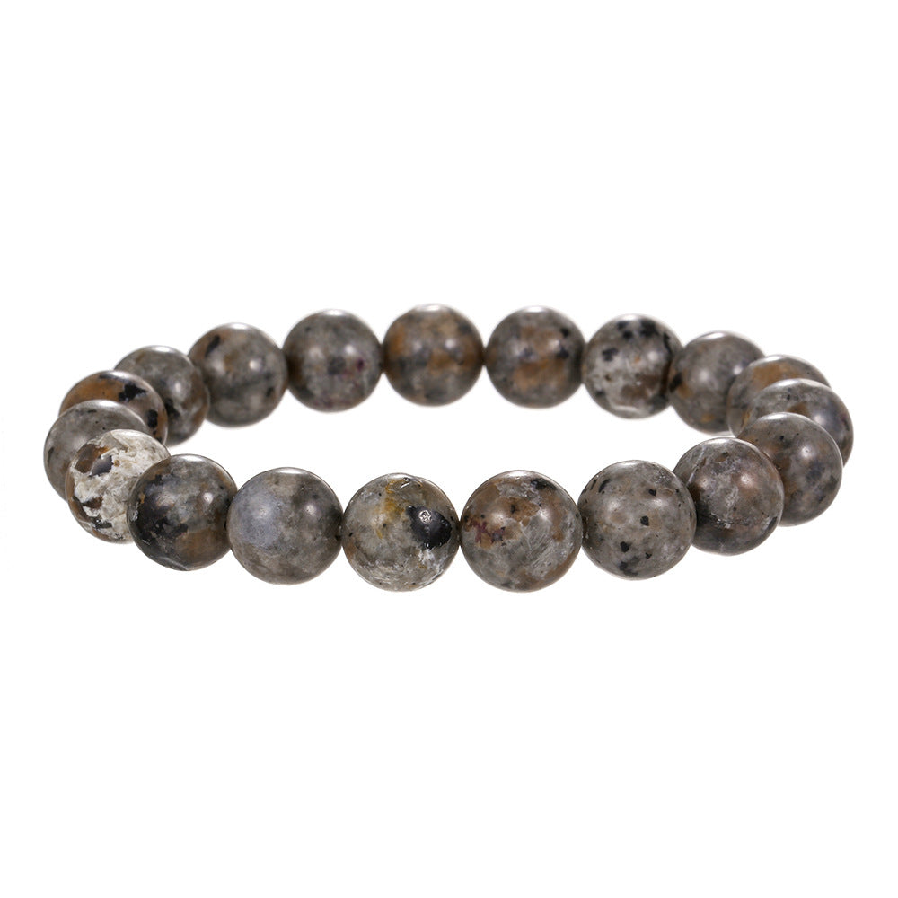 Natural Flame Stone Beads Bracelet