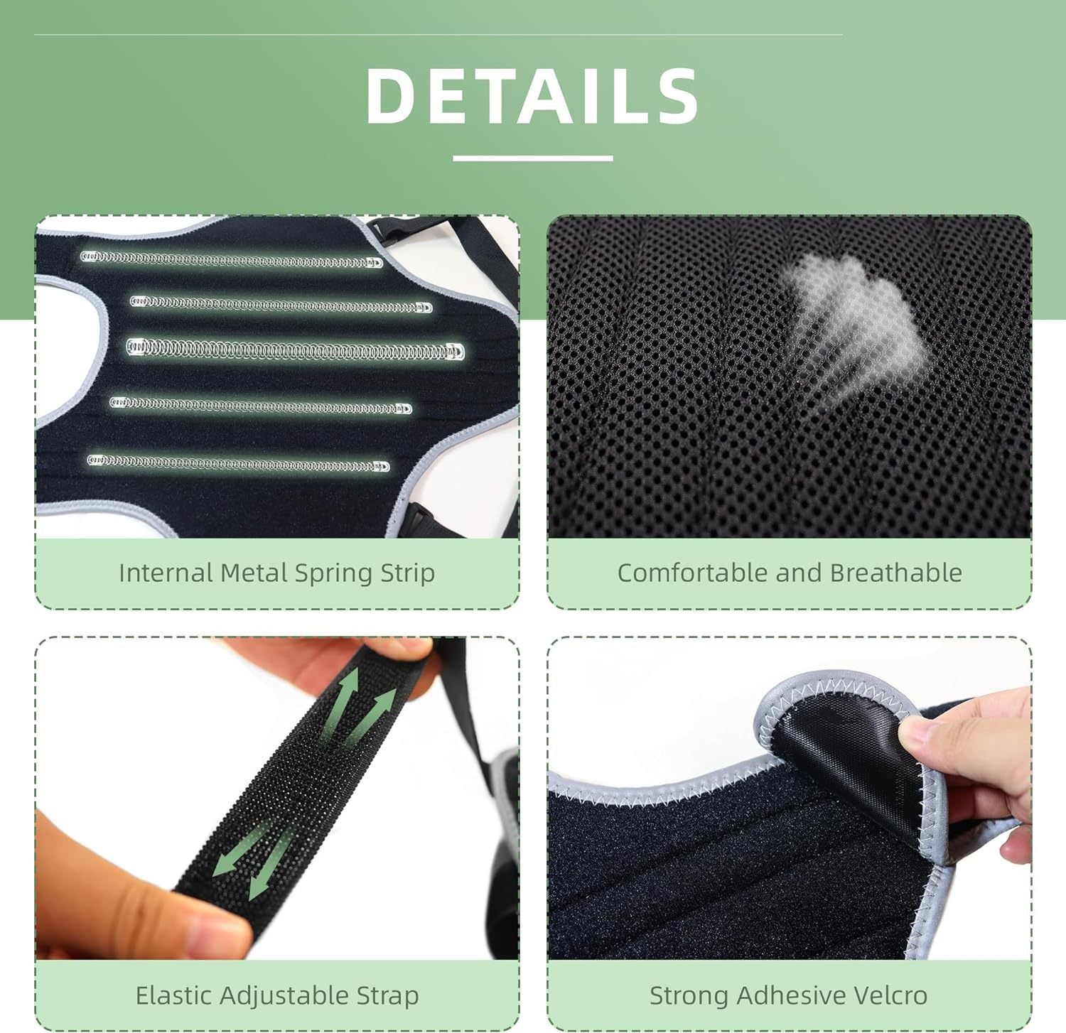 Comfort-Fit Dog Back Support Vest with Integrated Metal Stabilizers