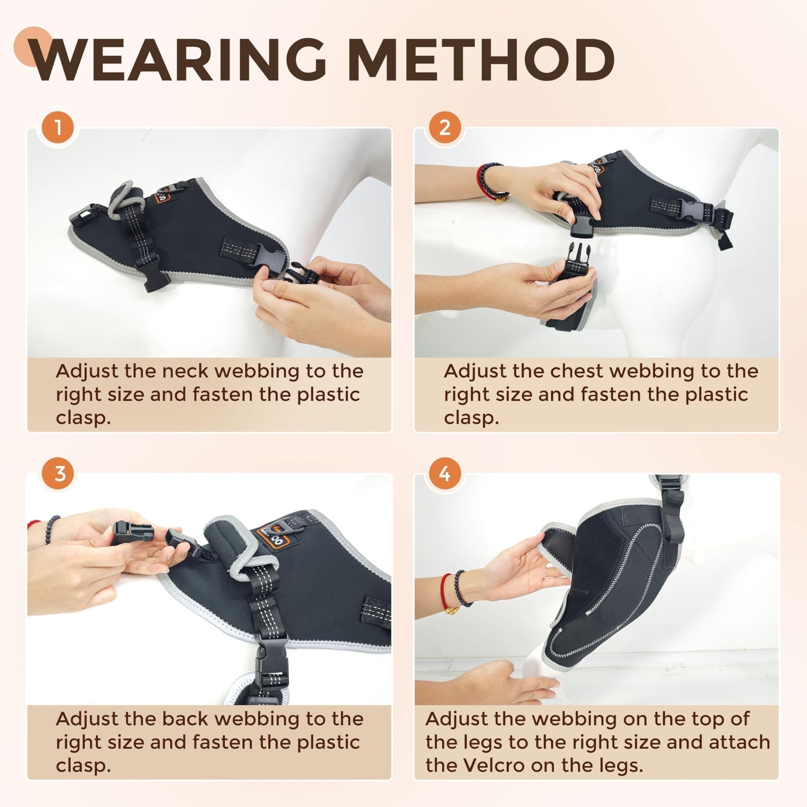 Adjustable Dog ACL Knee Brace – Single/Dual Leg Support
