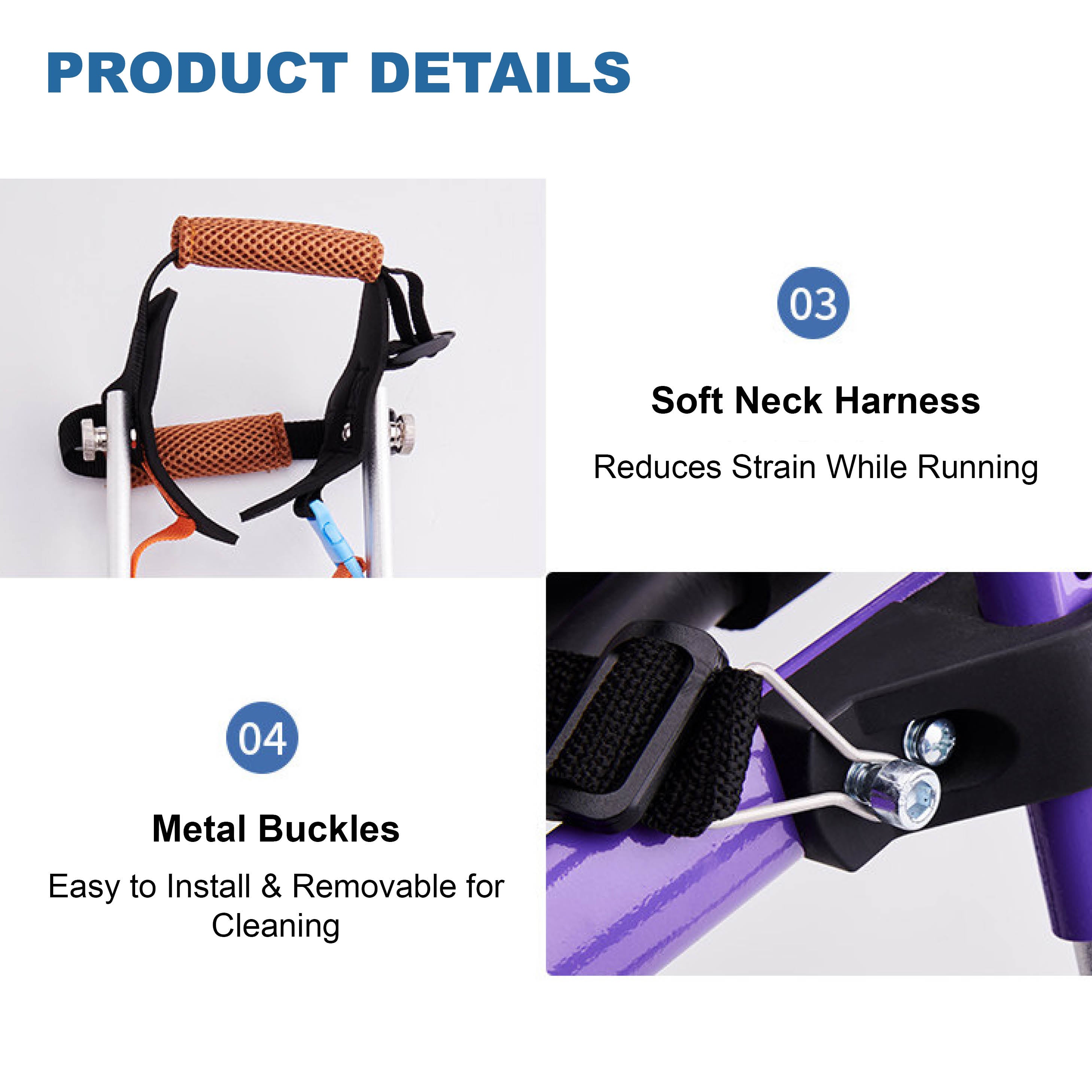 Adjustable 2-Wheel Dog Wheelchair for Rear Leg Disability