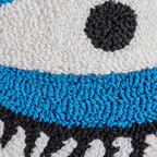 Boho Evil Eye Cushion – Tufted Embroidery for Home Protection