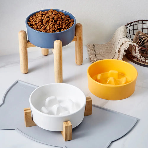 Ceramic Dog Slow Feeder Bowl
