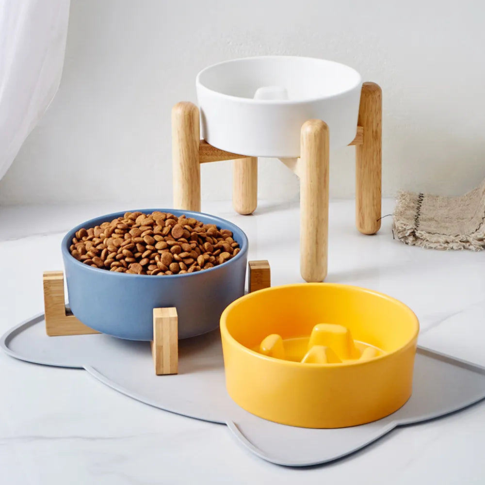 Ceramic Dog Slow Feeder Bowl