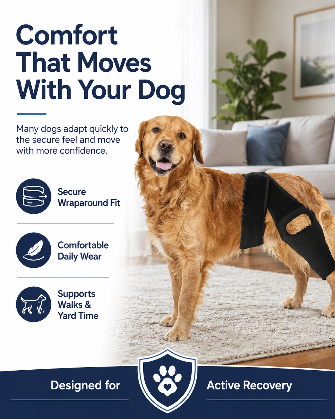 Dog Hip Knee Leg Brace For Rear Legs