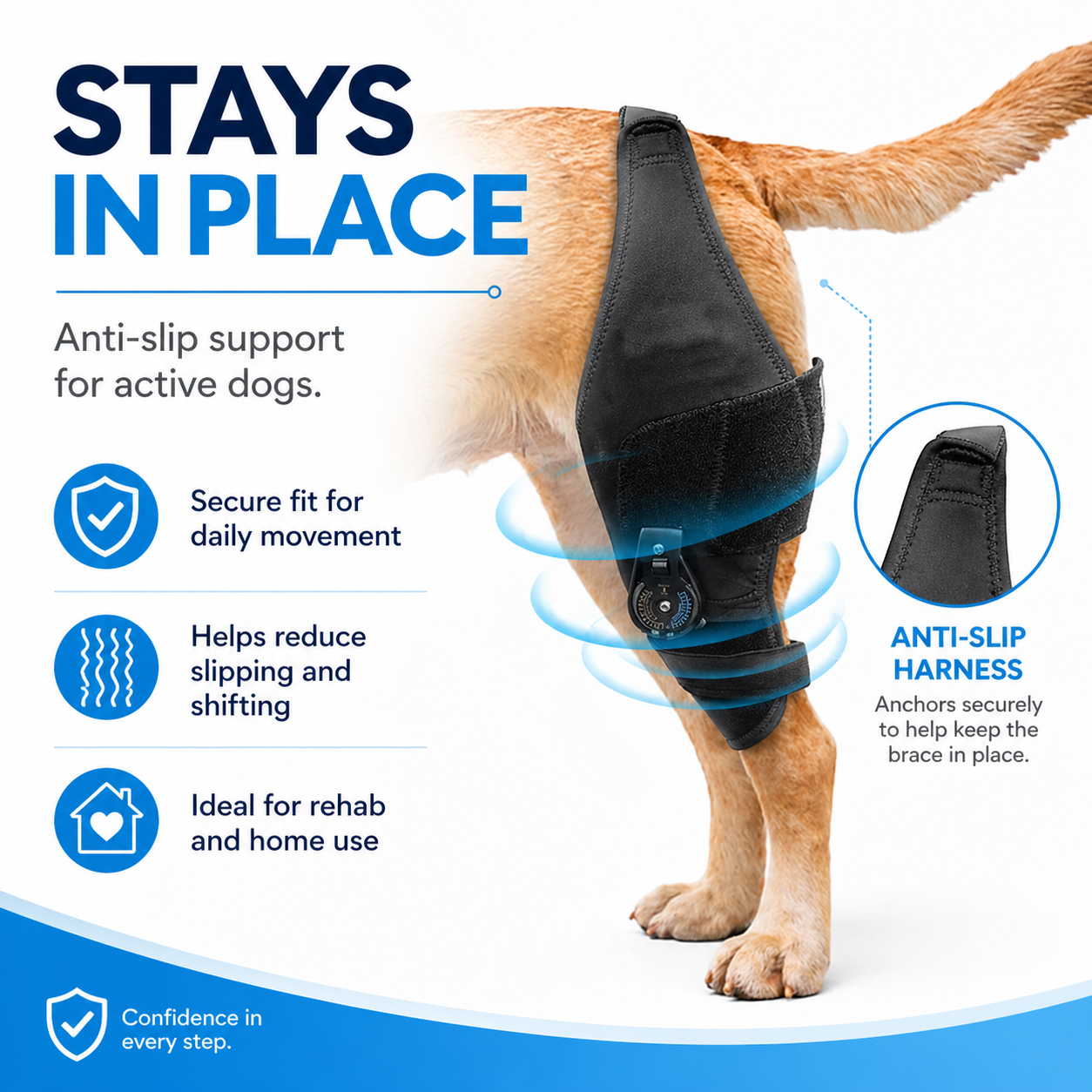 Single-Leg Dog ACL Support Brace