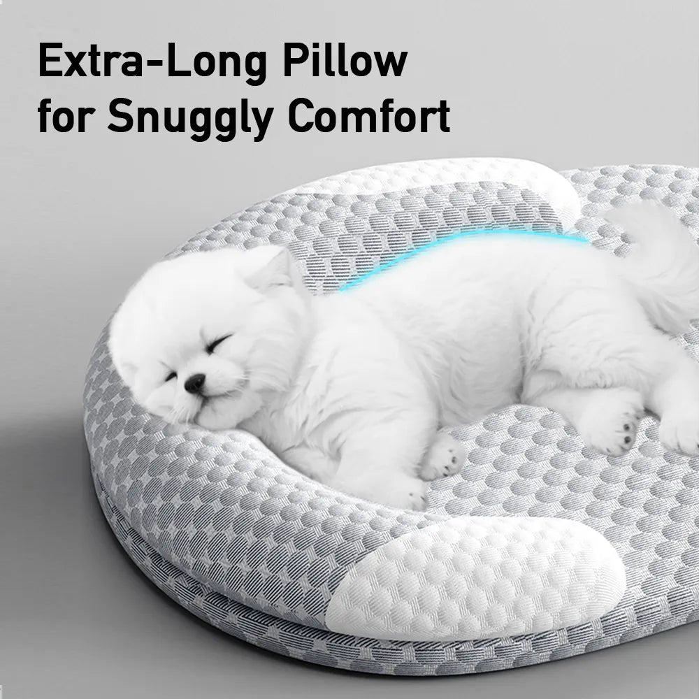 Cooling Dog Bed with Neck Pillow