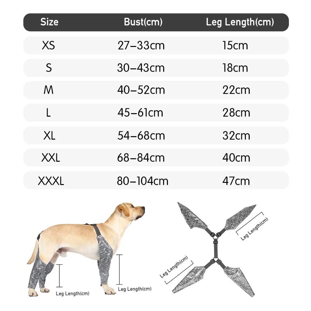 Dog Anti-Lick Sleeves for Full Leg Coverage