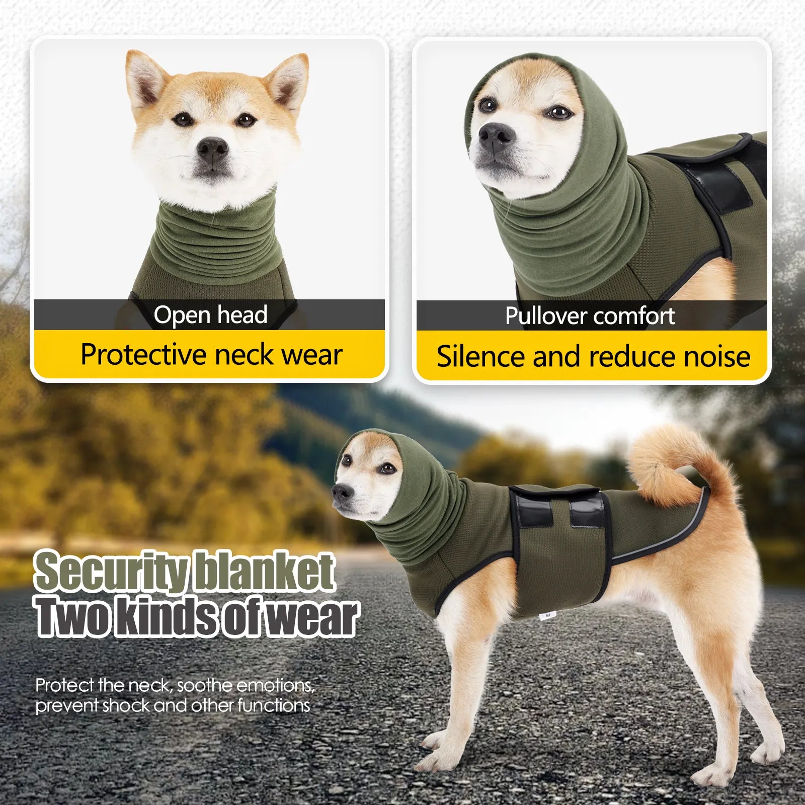 Dog Anxiety Relief Vest with Ear Cover