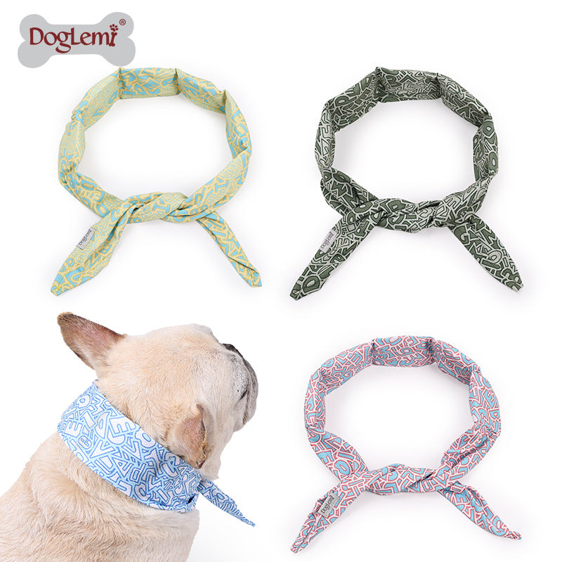 Dog Cool Bandanas Detachable and Washable Dog Cooling Scarf