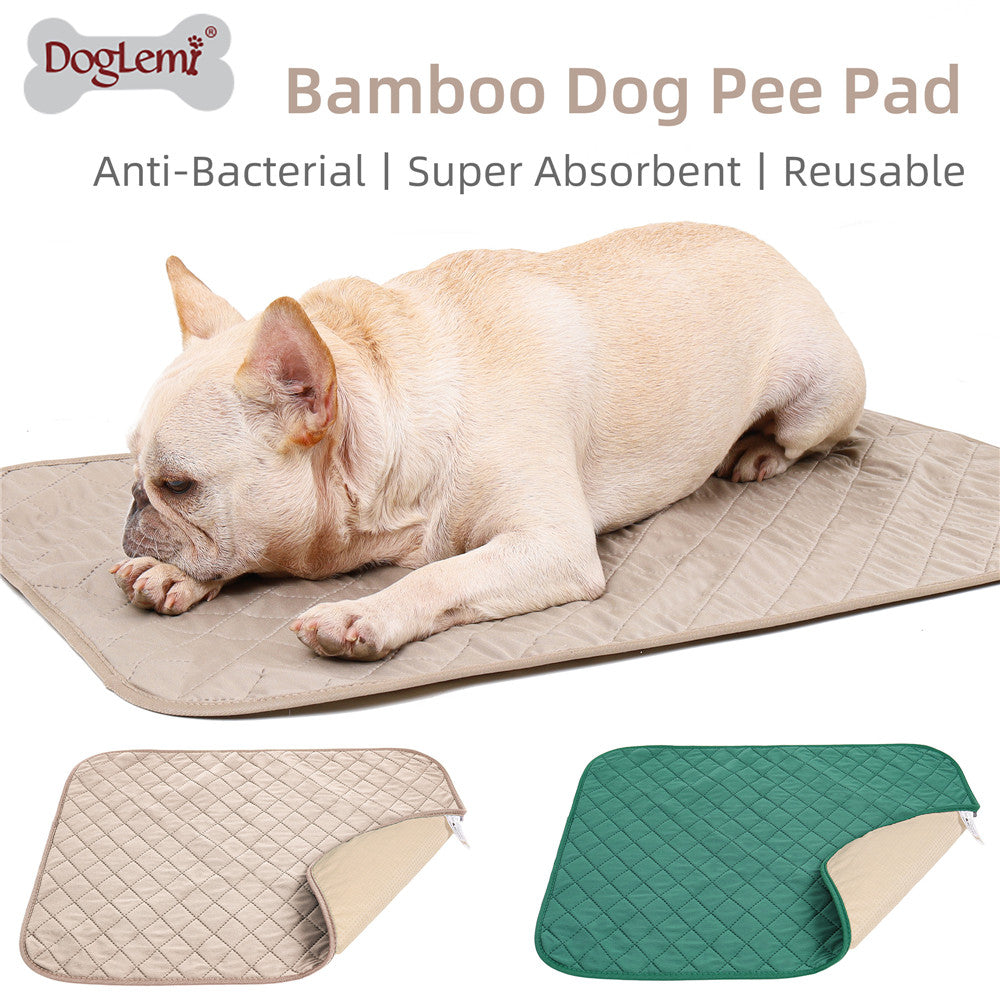Dog Mats Of Bamboo Fiber Non slip Washable Dog Pee Pad ,ECO Friendly Absorbent Pad for Dogs