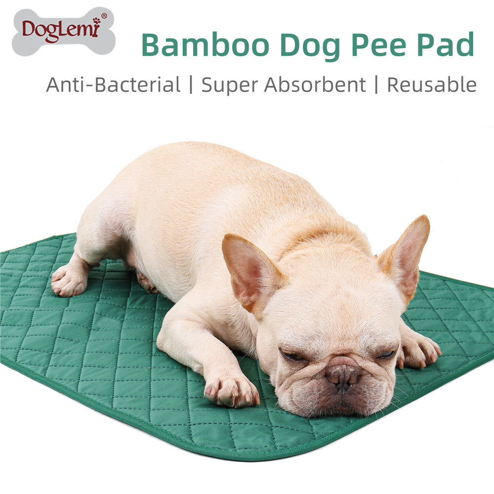 Dog Mats Of Bamboo Fiber Non slip Washable Dog Pee Pad ,ECO Friendly Absorbent Pad for Dogs