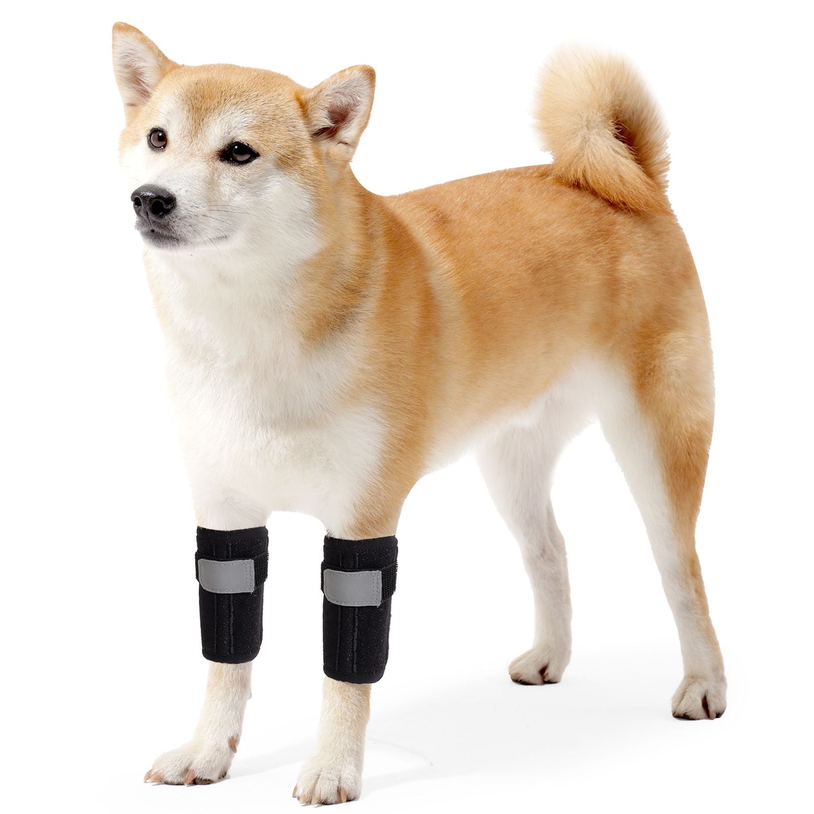 Dog Leg Knee Support Brace with Memory Spring