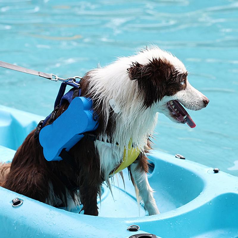 Dog Life Jacket Swimming Safety Vest Adjustable Life Preserver With Rescue Handle Reflective Float Coat