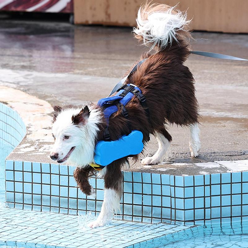 Dog Life Jacket Swimming Safety Vest Adjustable Life Preserver With Rescue Handle Reflective Float Coat