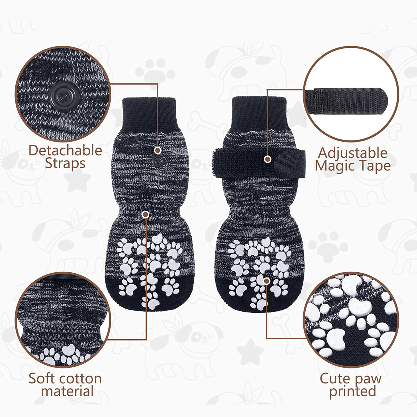 Dog Non-Slip Socks for Hardwood Floors