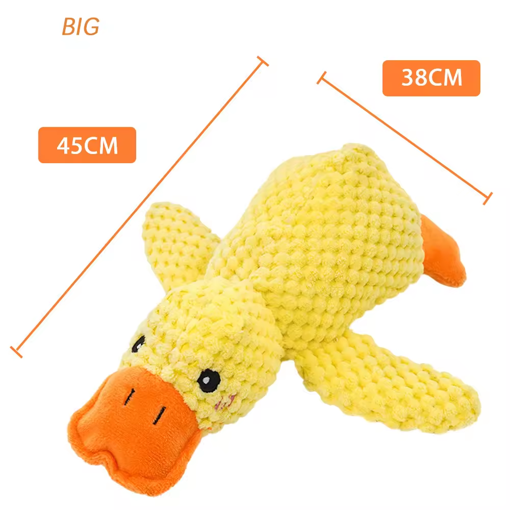 Funny Squeaky Dog Chew Toy Stuffed Duck Animal Plush Dog Toy