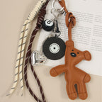 Leather Teddy Bear Lucky Charm