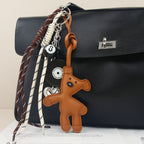 Leather Teddy Bear Lucky Charm