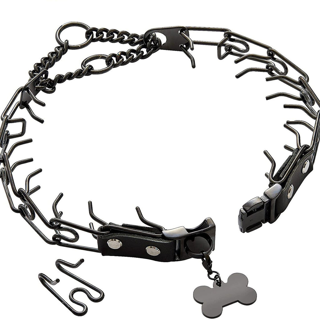 Premium Stainless Steel Rivet Prong Dog Training Collar Heavy Duty Dog Collar