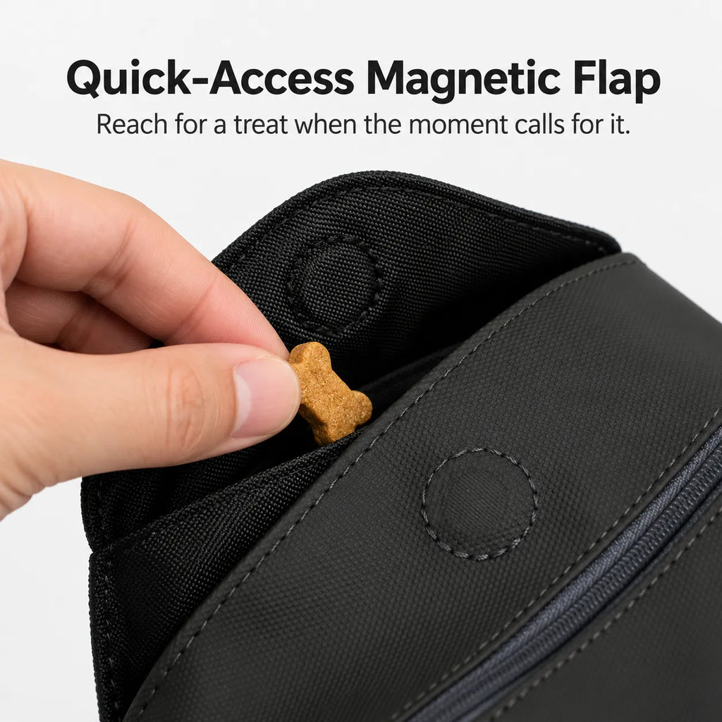 Magnetic Dog Treat Pouch with Waste Bag Dispenser