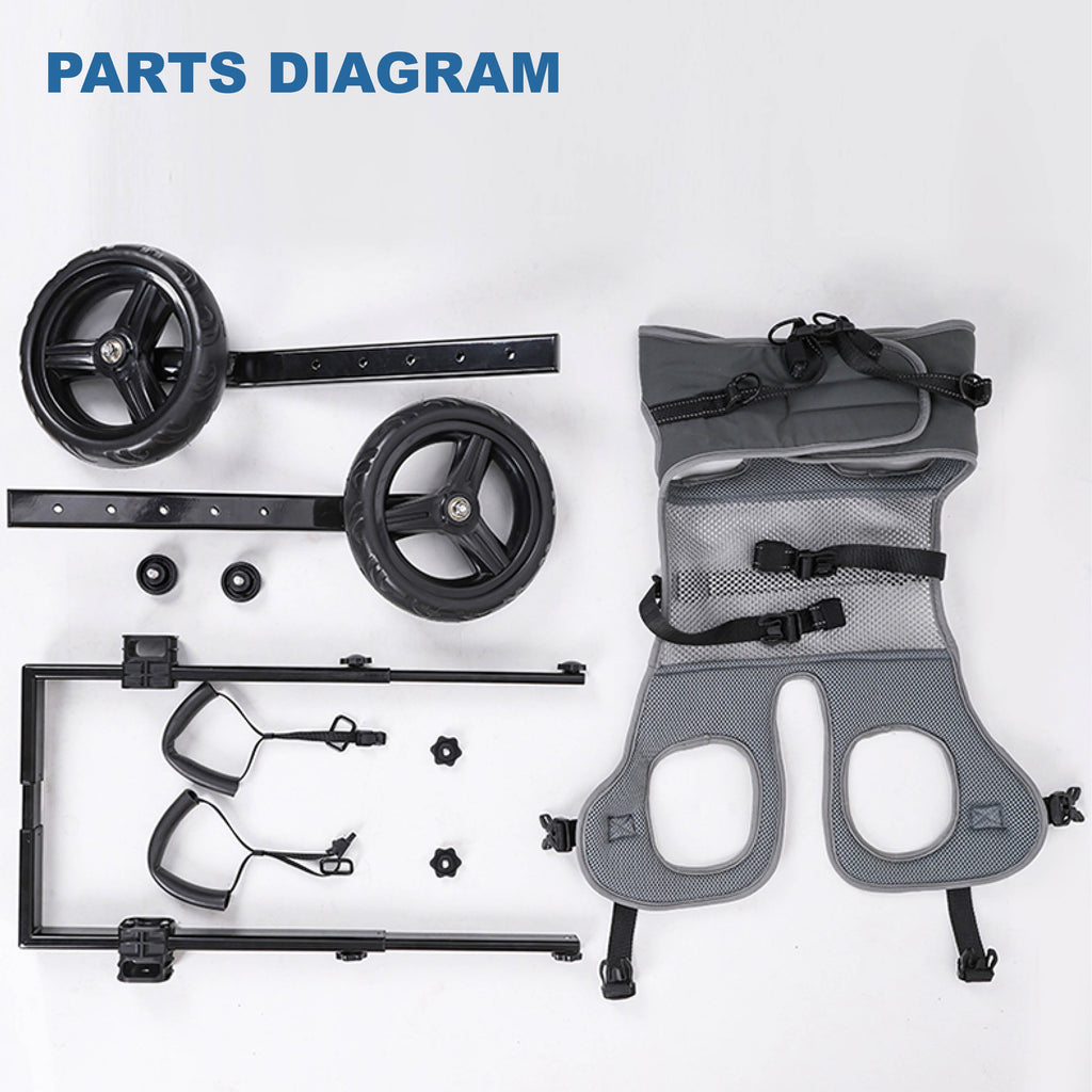 Medium Dog Rear Support Wheelchair