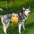 Outdoor Dog Backpack Dog Harness Adjustable Waterproof Reflective Hiking Dog Saddlebag Backpack