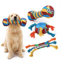 Pet Dog Rainbow Twist Candy Toy  Resist Cotton Dog Ropes Ball Soundmaking Chew Interactive Toys