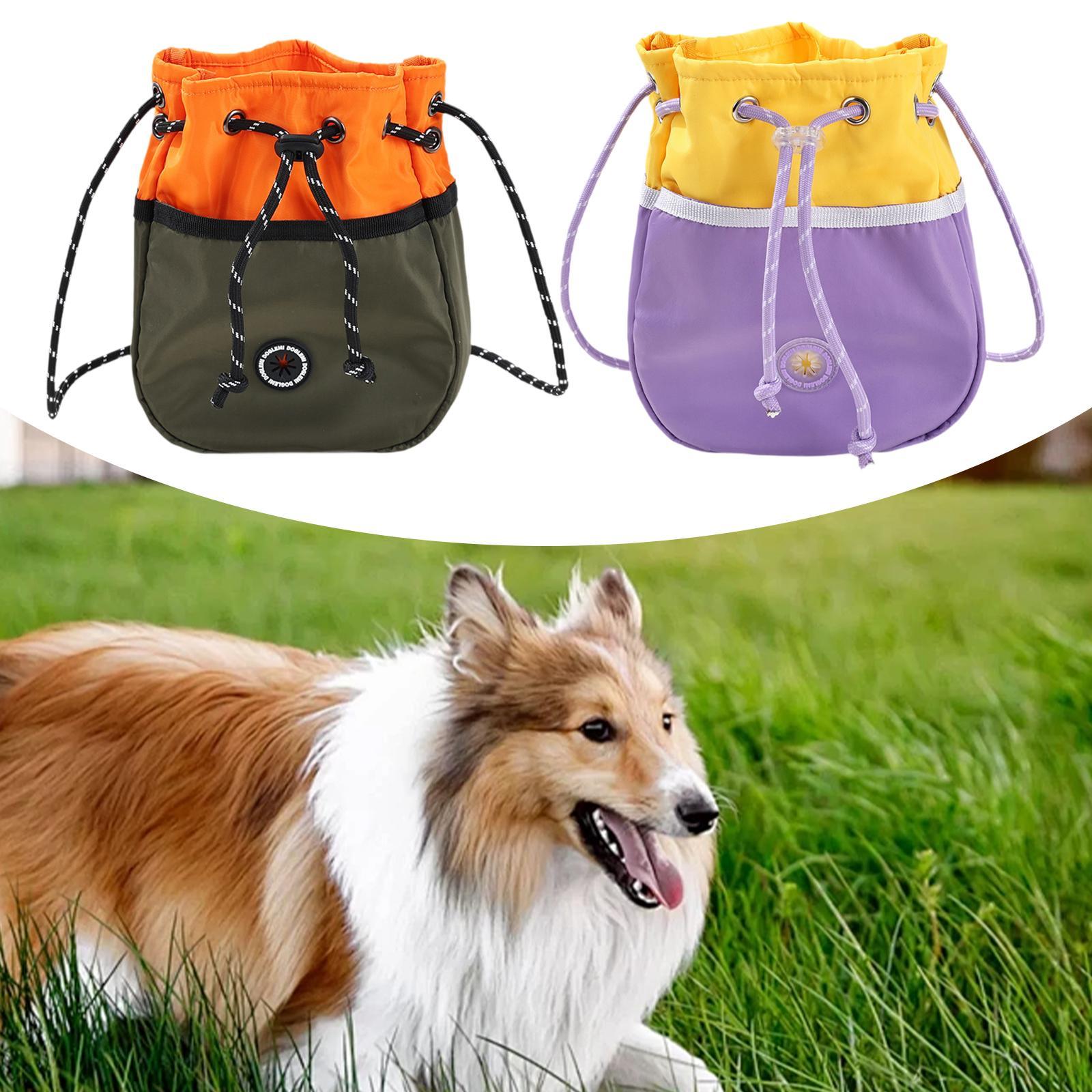 Portable Dog Treat Bag Pocket Sized and Water Resistant Training Waist Bag For Pet Training and Walking Outdoor