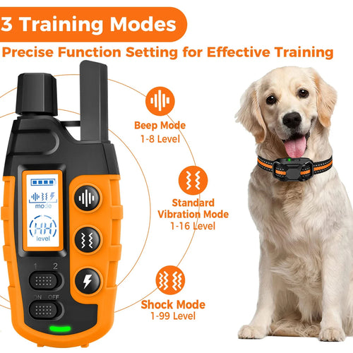 3300Ft Waterproof Electric Dog Training Collar for 5-120lbs Puppy with Remote Control