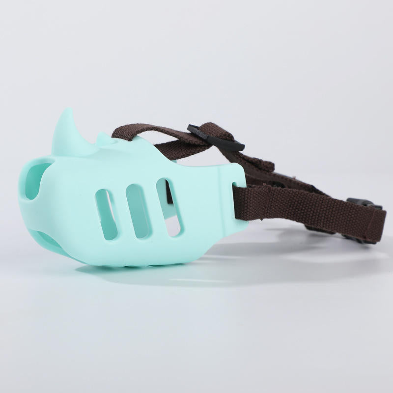 Silicone Pet Mouth Cover Soft Breathable Dog Safe Muzzle With Adjustable Straps