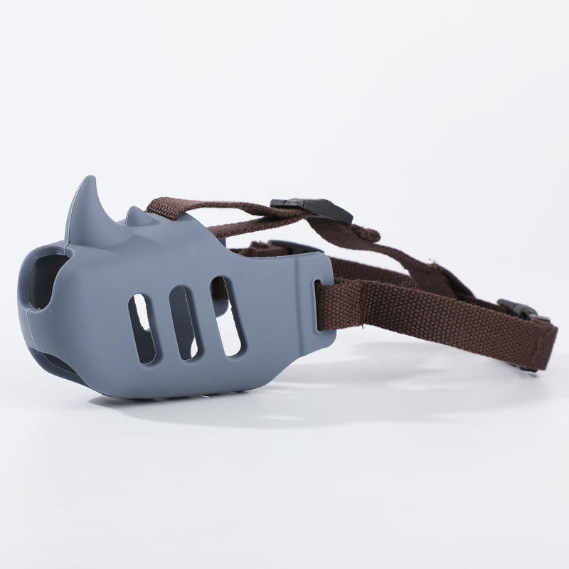 Silicone Pet Mouth Cover Soft Breathable Dog Safe Muzzle With Adjustable Straps