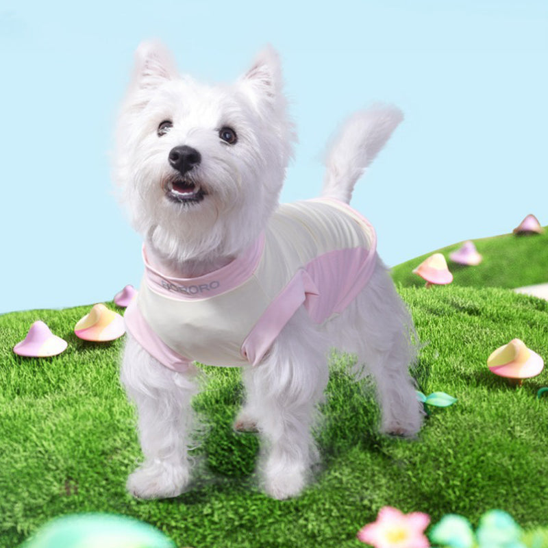 Spring Summer Cooling Dog Vest Stretchy T-Shirt Jumpsuit Dog Clothes