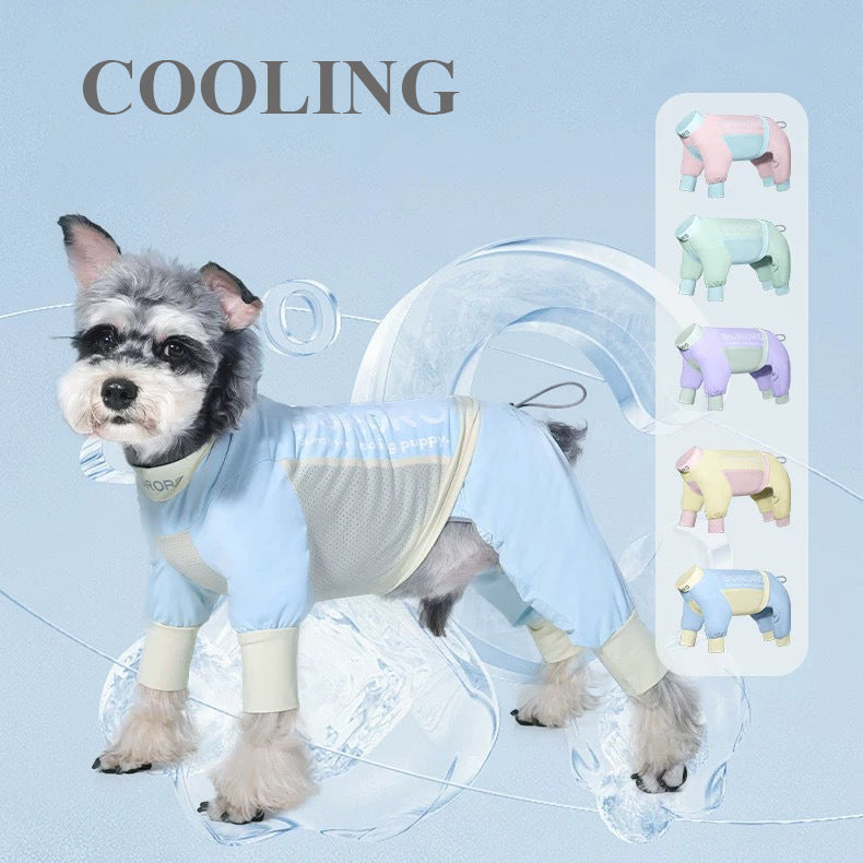 Spring Summer Cooling Dog Vest Stretchy T-Shirt Jumpsuit Dog Clothes