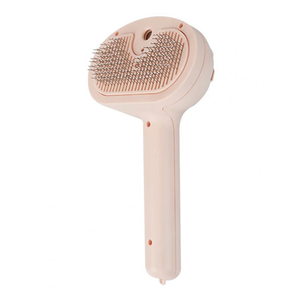 Steamy Cat Brush Non-slip Handle Cat Bath Brush Steel Needle Comb